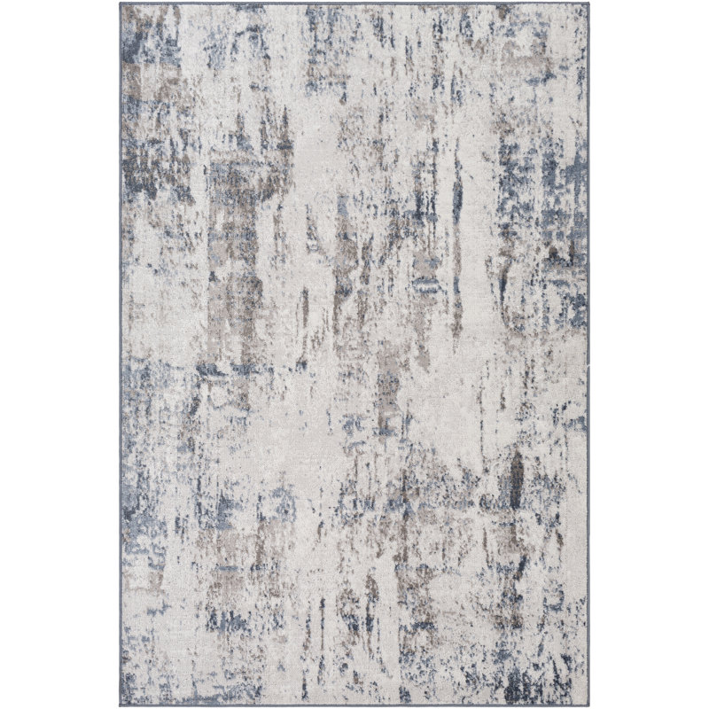 Bungalow Rose Acadian Abstract Taupe/Navy Area Rug & Reviews Wayfair